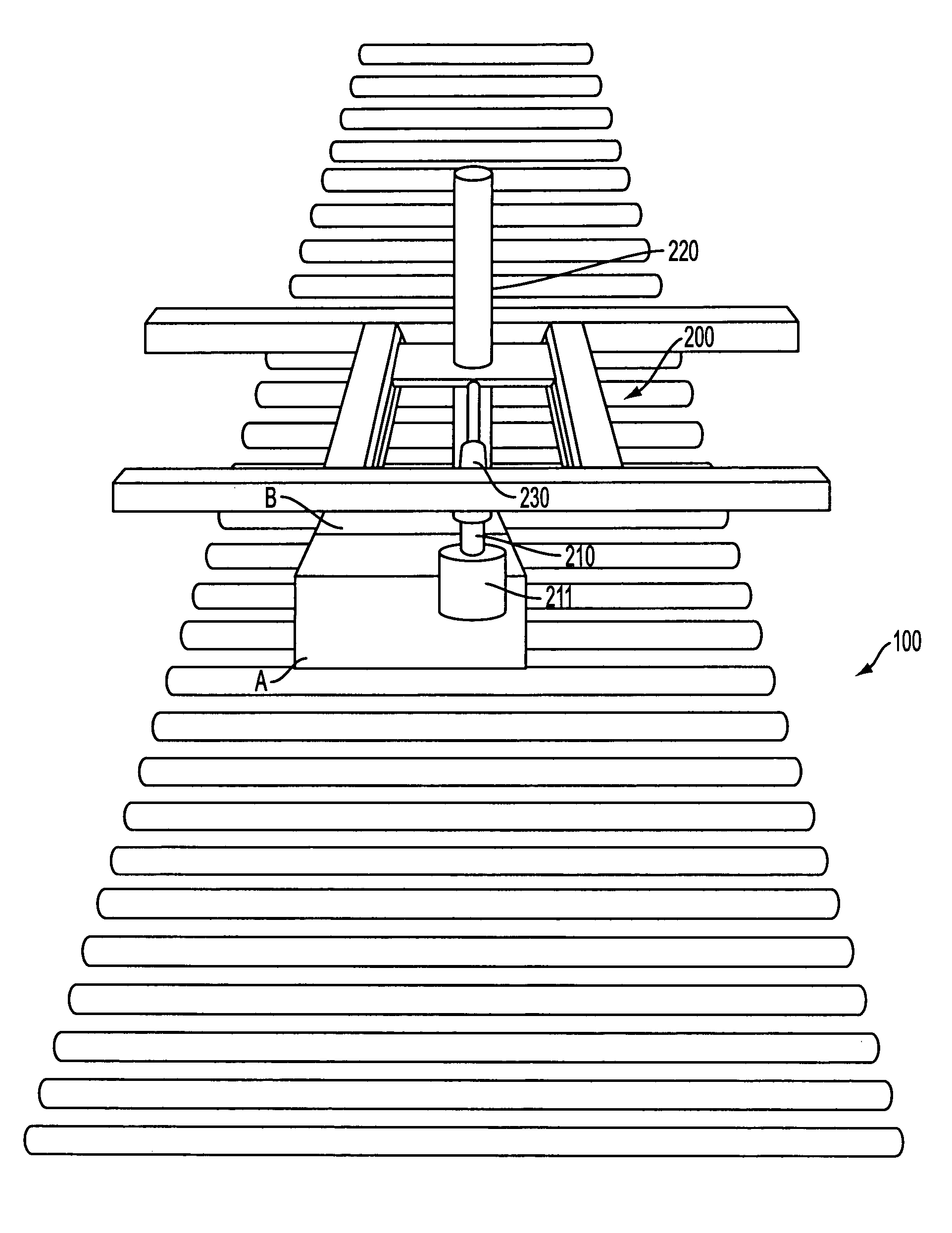 Case turning apparatus and method for a palletizer
