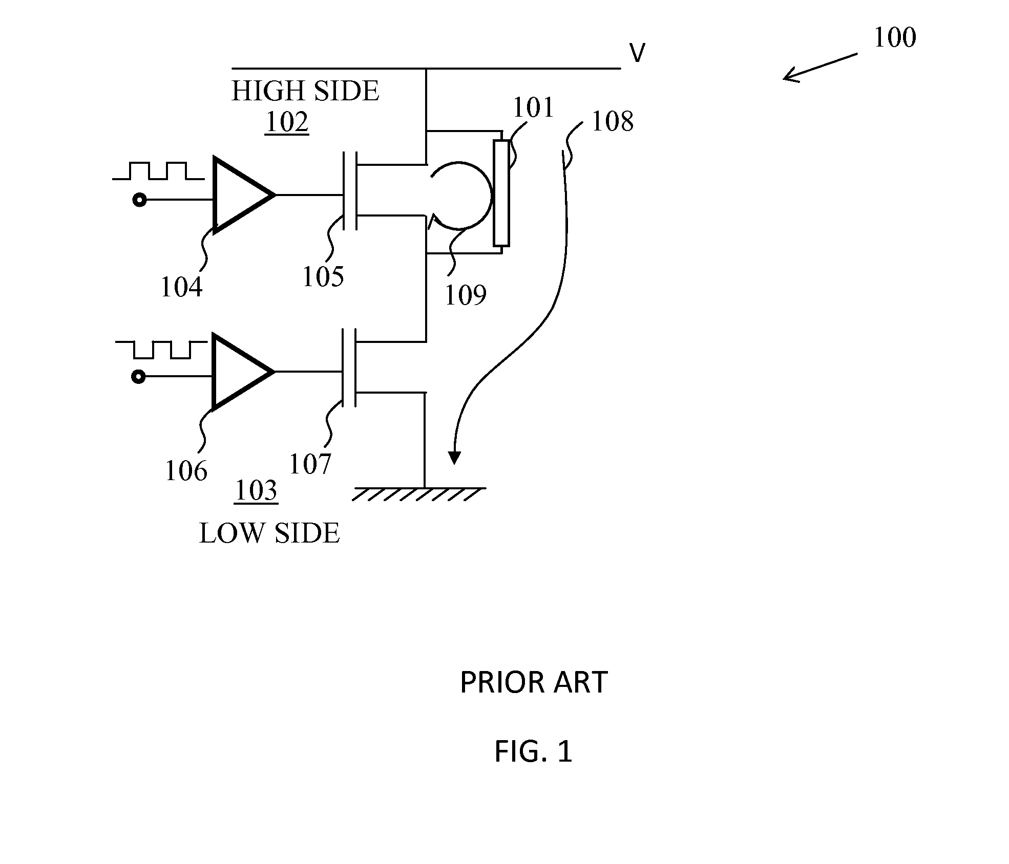 An inductive load control circuit, a braking system for a vehicle and a method of measuring current in an inductive load control circuit