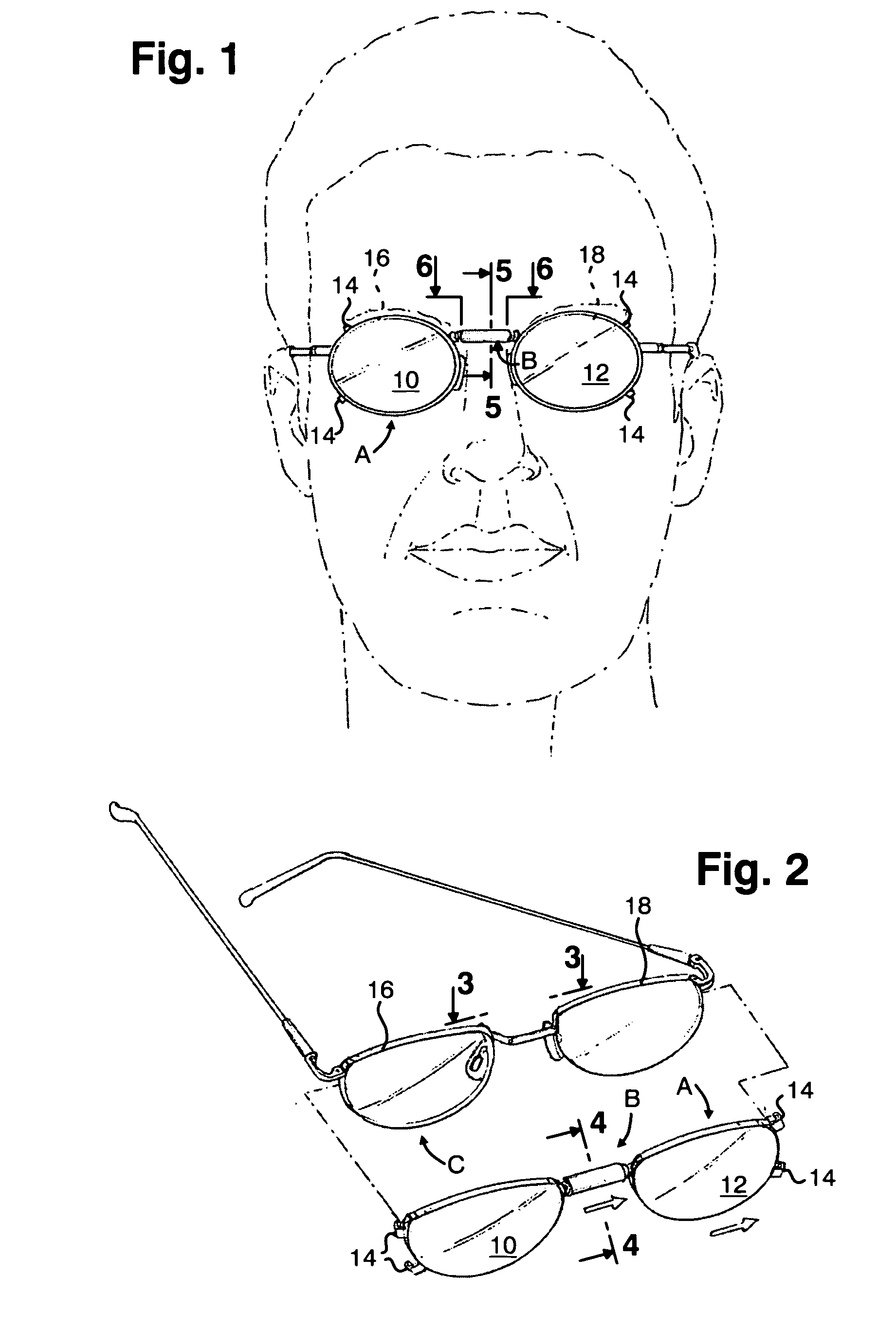 Clip-on with flexible and expandable bridge member