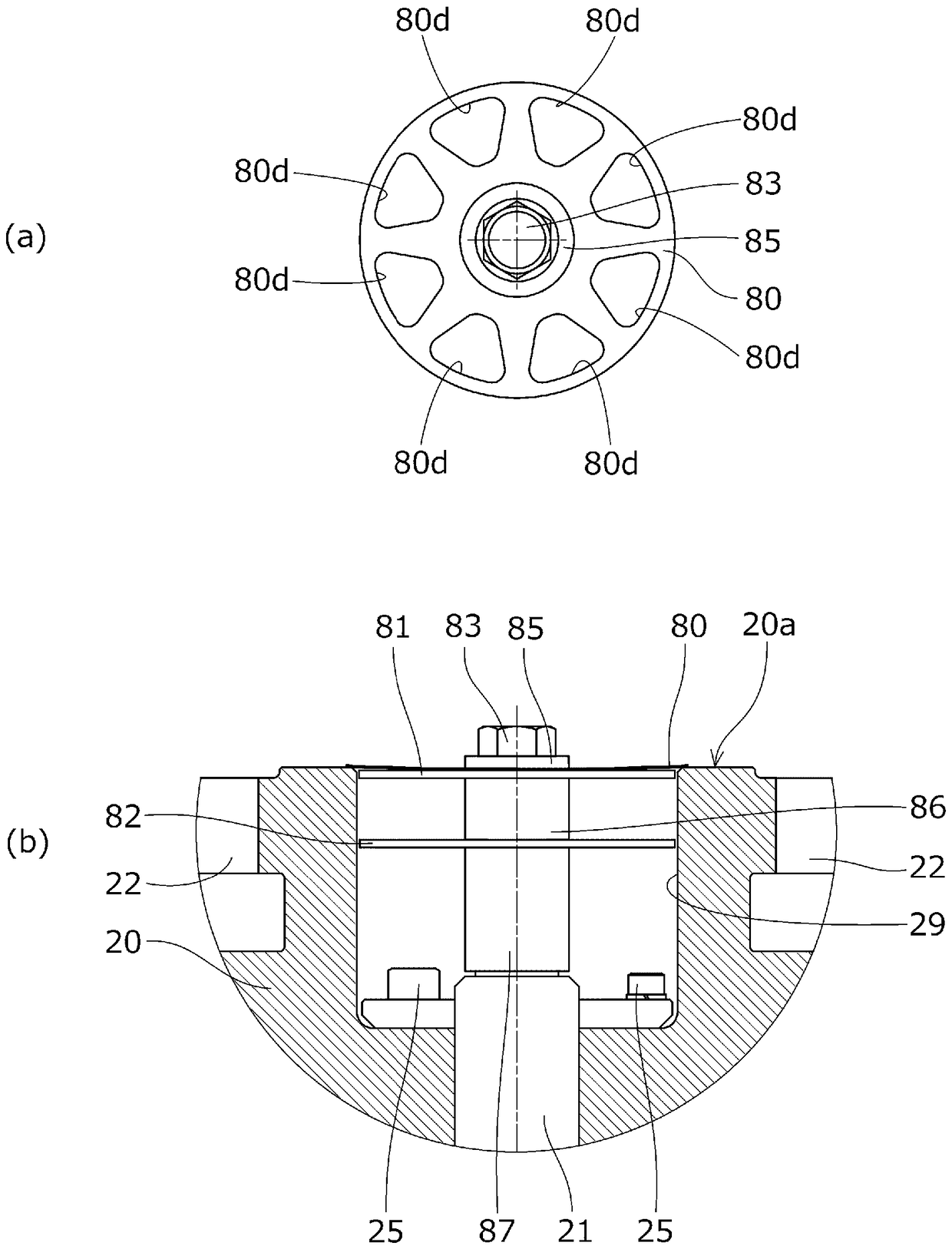 Vacuum pump, and flexible cover and rotor used in said vacuum pump