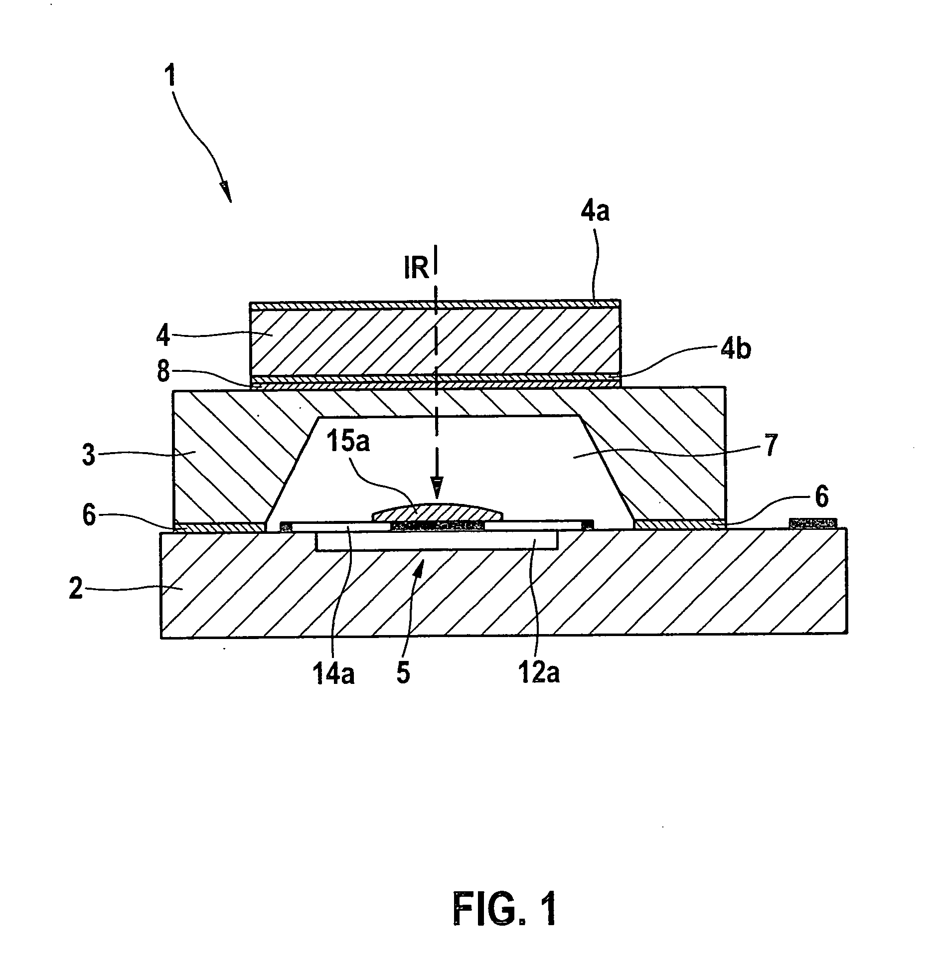 Microstructured sensor for the detection of IR radiation