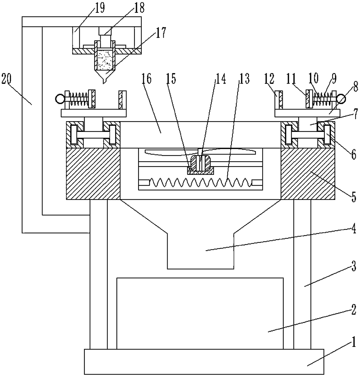 Adhesive dispensing apparatus with drying function for producing electronic product