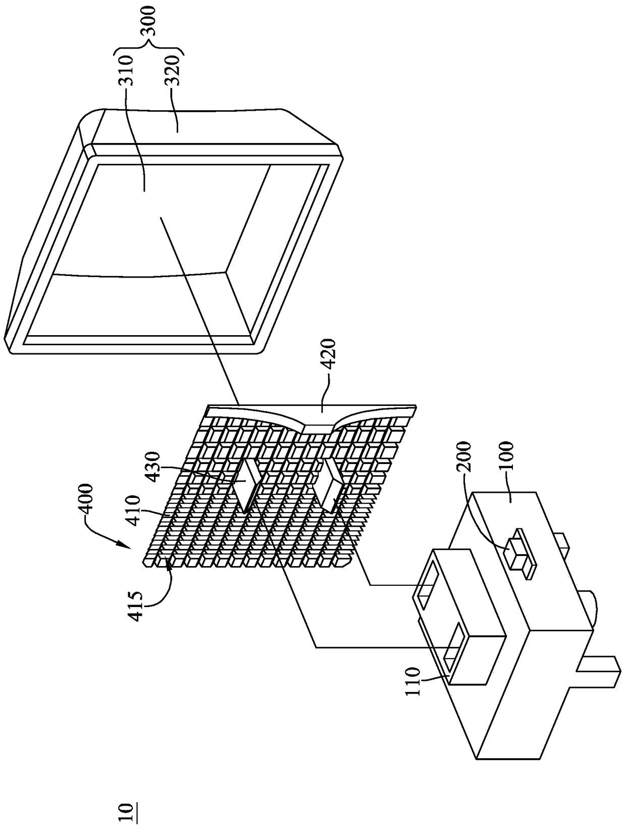 Button device and light guide element