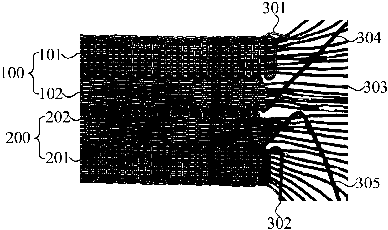 Zipper and knitting device and method