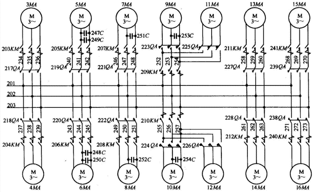 Device and method for ensuring power supply of air compressor for SS9 locomotive