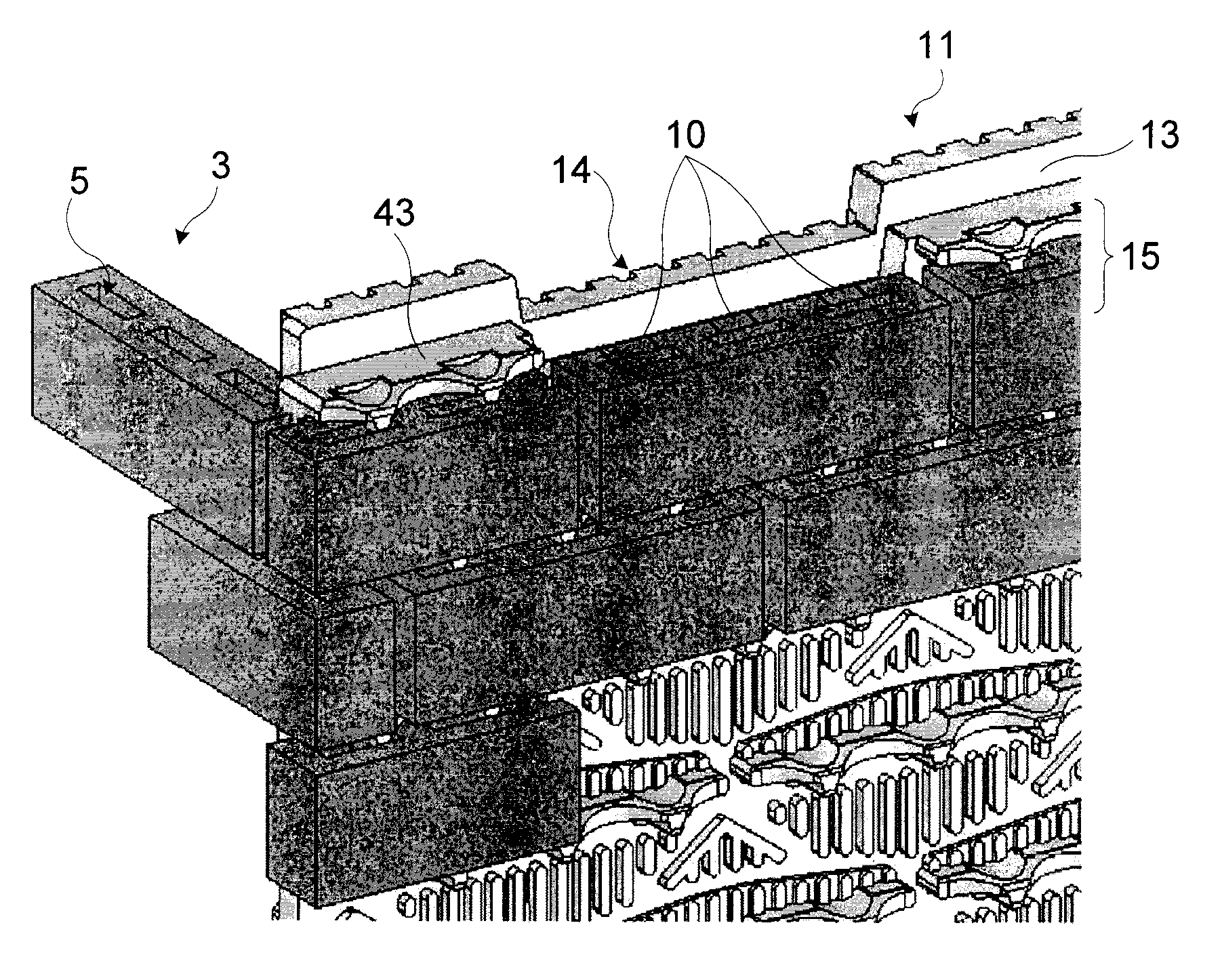 Masonry wall panel for retaining bricks