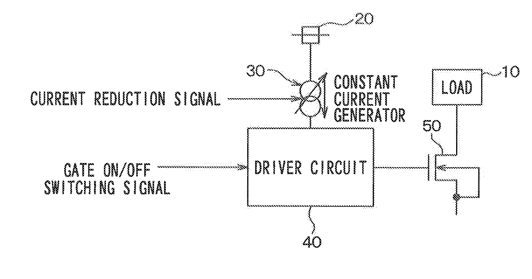 Load driver with constant current variable structure