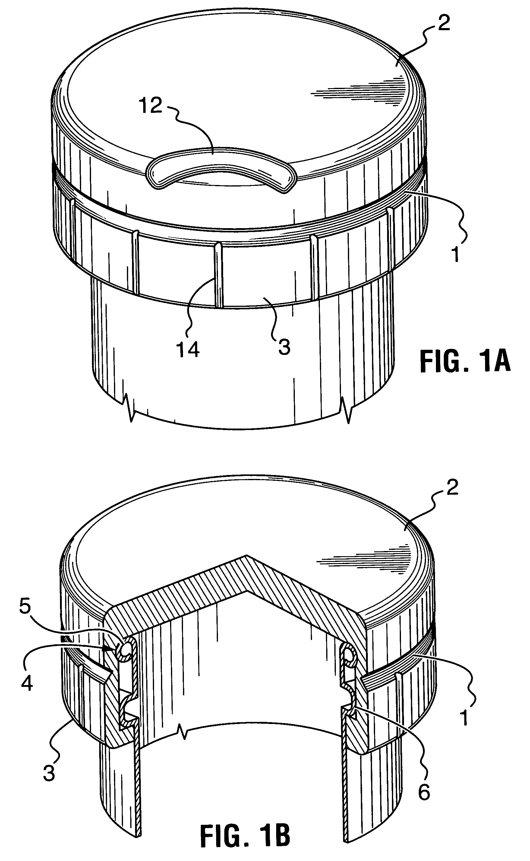 Snap-top closure device