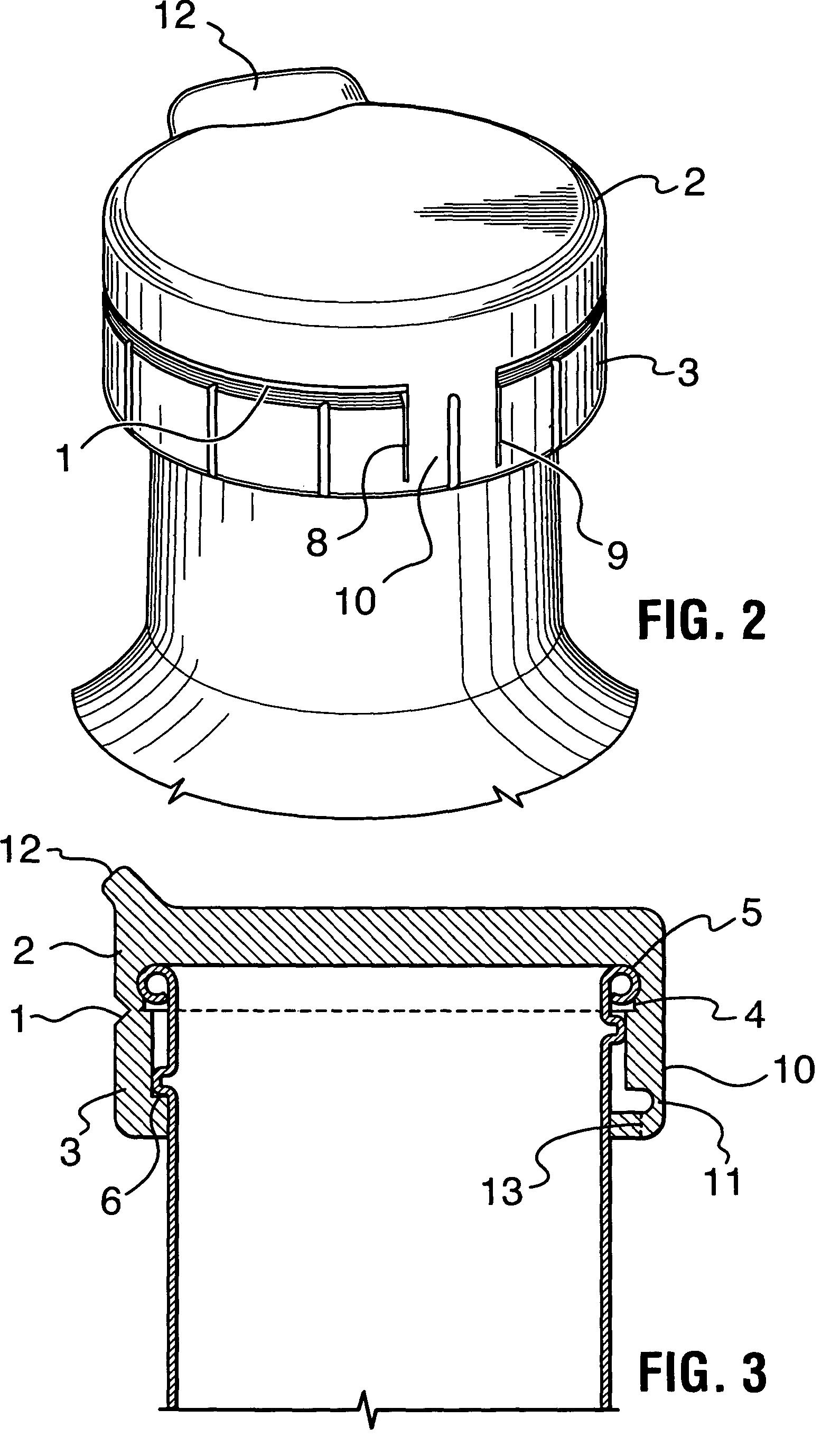 Snap-top closure device