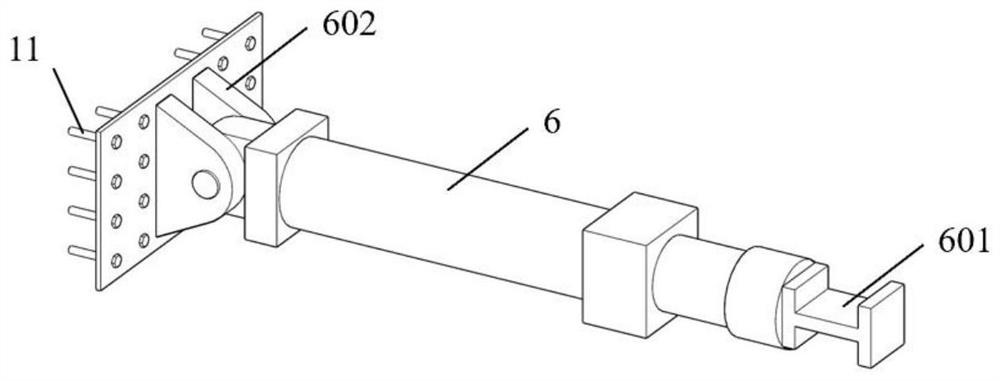 Horizontal low-cycle repeated test device for bracket nodes