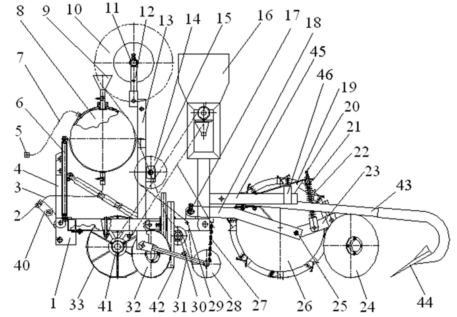 Corn seed production profiling combination seeding machine and seeding method of seeding machine
