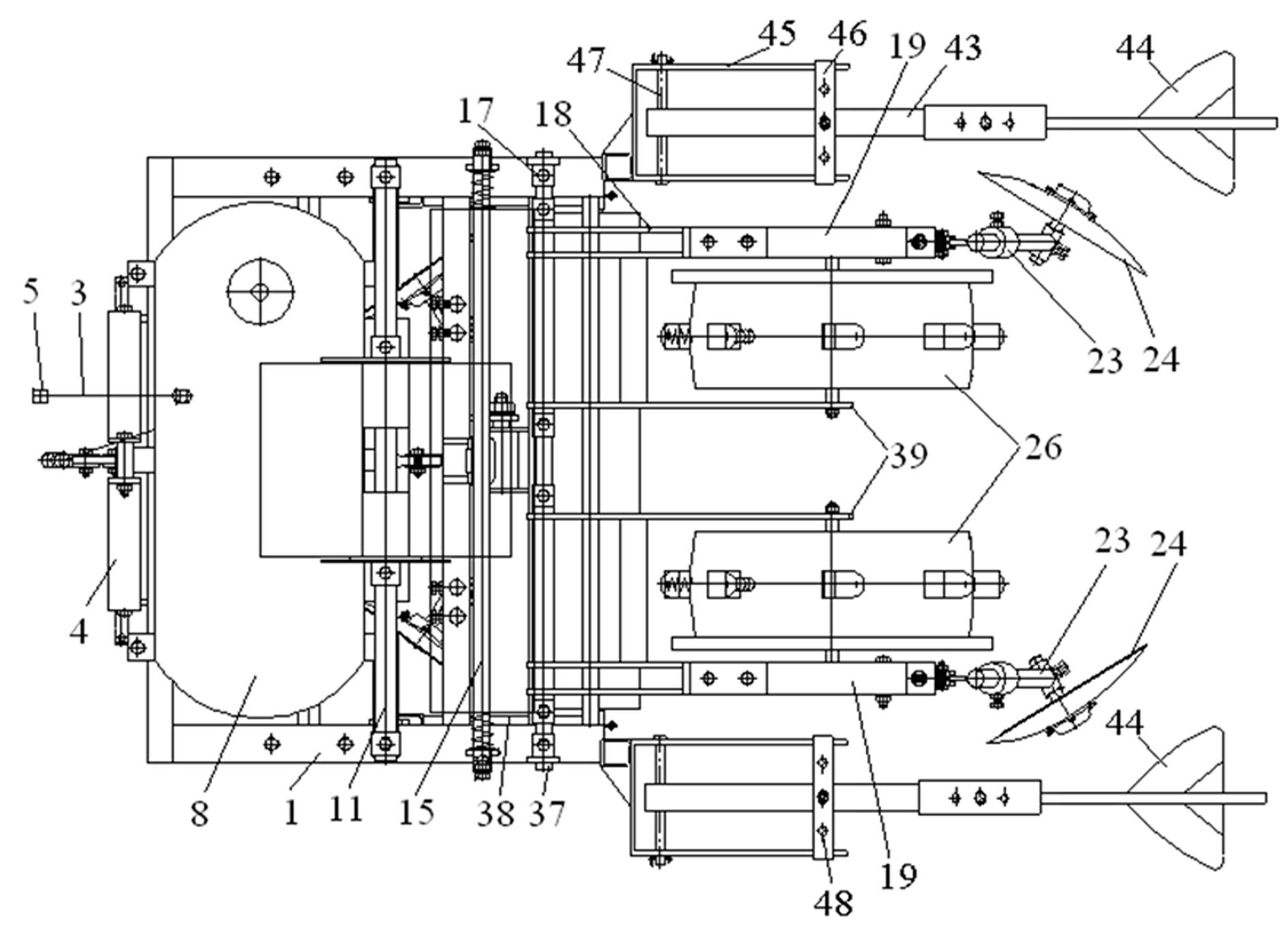 Corn seed production profiling combination seeding machine and seeding method of seeding machine