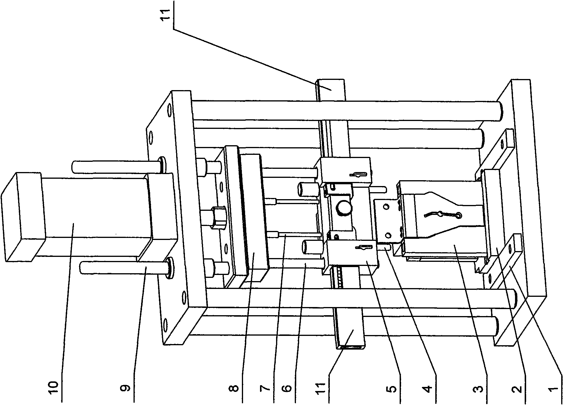 Elastic straight pin feeding device used for producing low-voltage circuit breakers