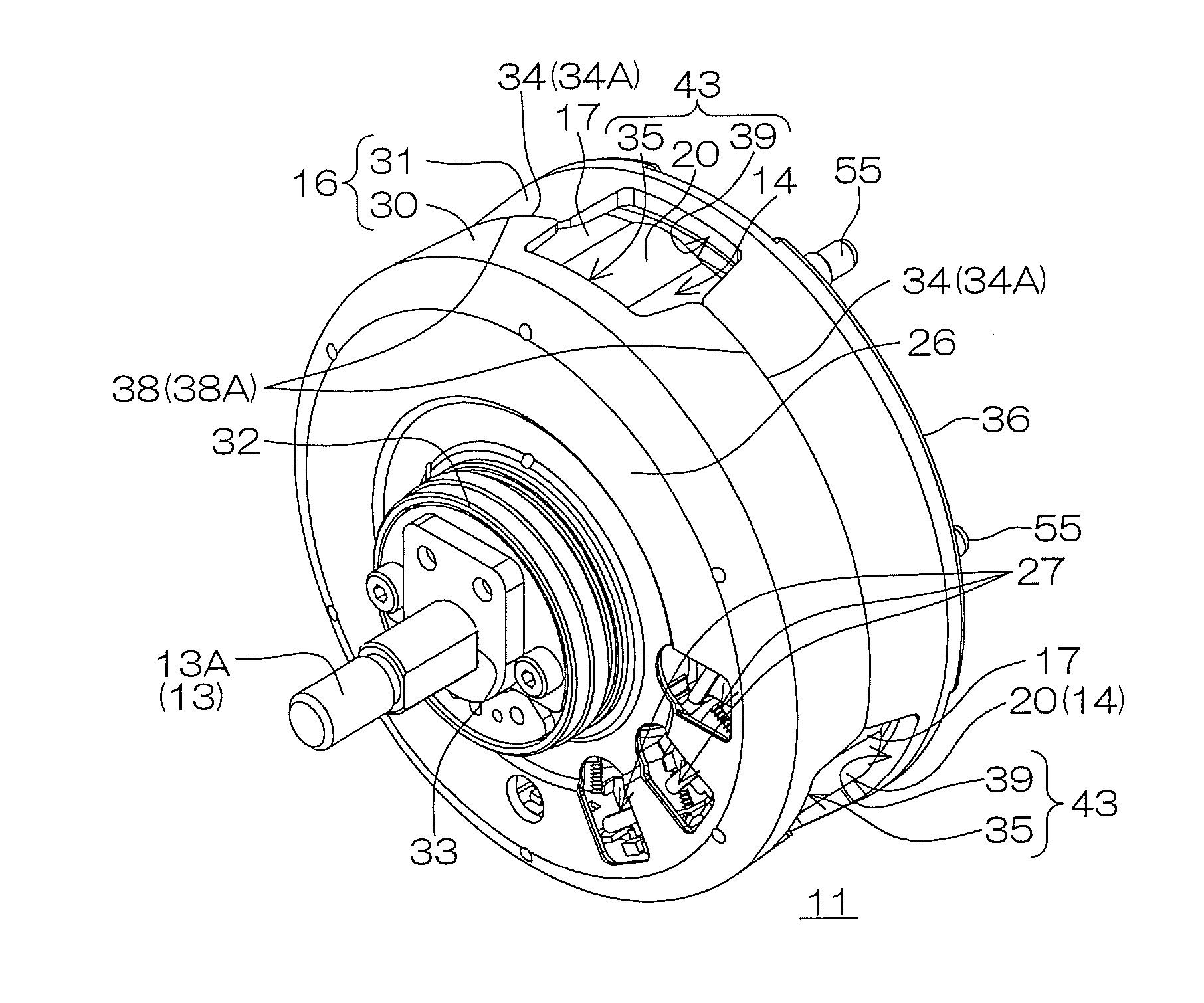 Direct-current motor and hub unit