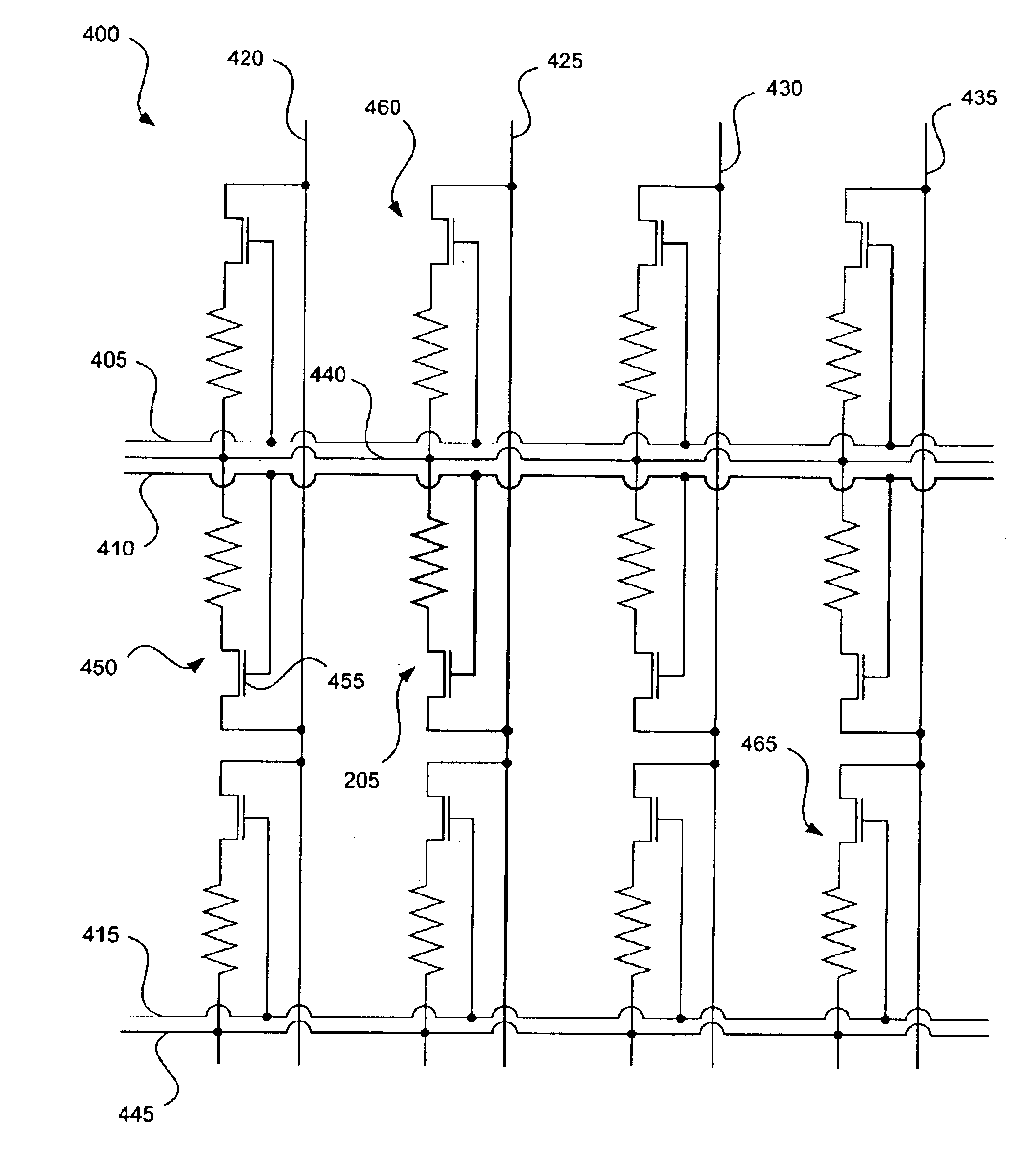 Non-volatile memory with a single transistor and resistive memory element