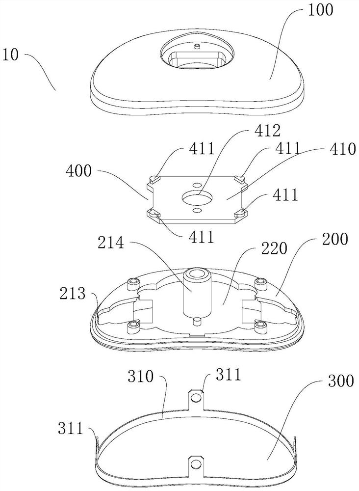 Electrode massage head and neck massage instrument with electrode massage head