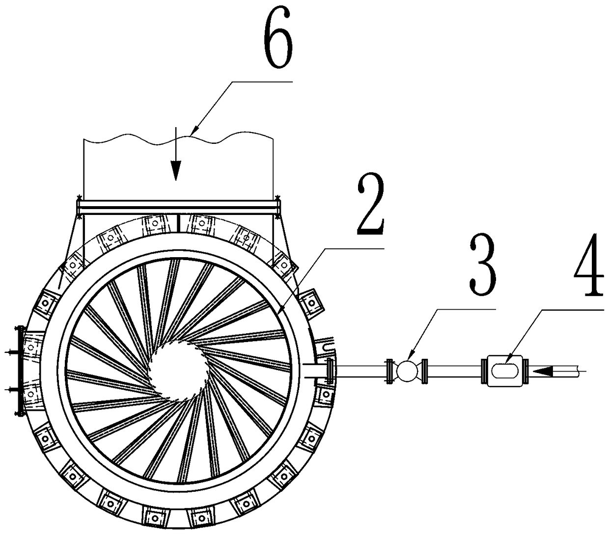 Tail gas washing device and method applicable to cyclone drying process of PVC resin