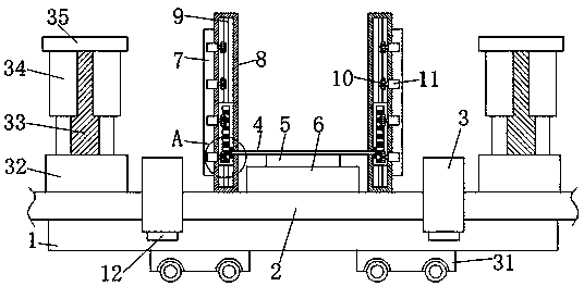 Bridge telescopic device positioning tooling