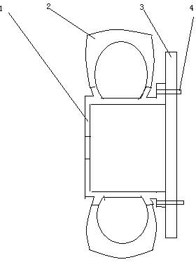 Main and auxiliary double-wheel device of automobile