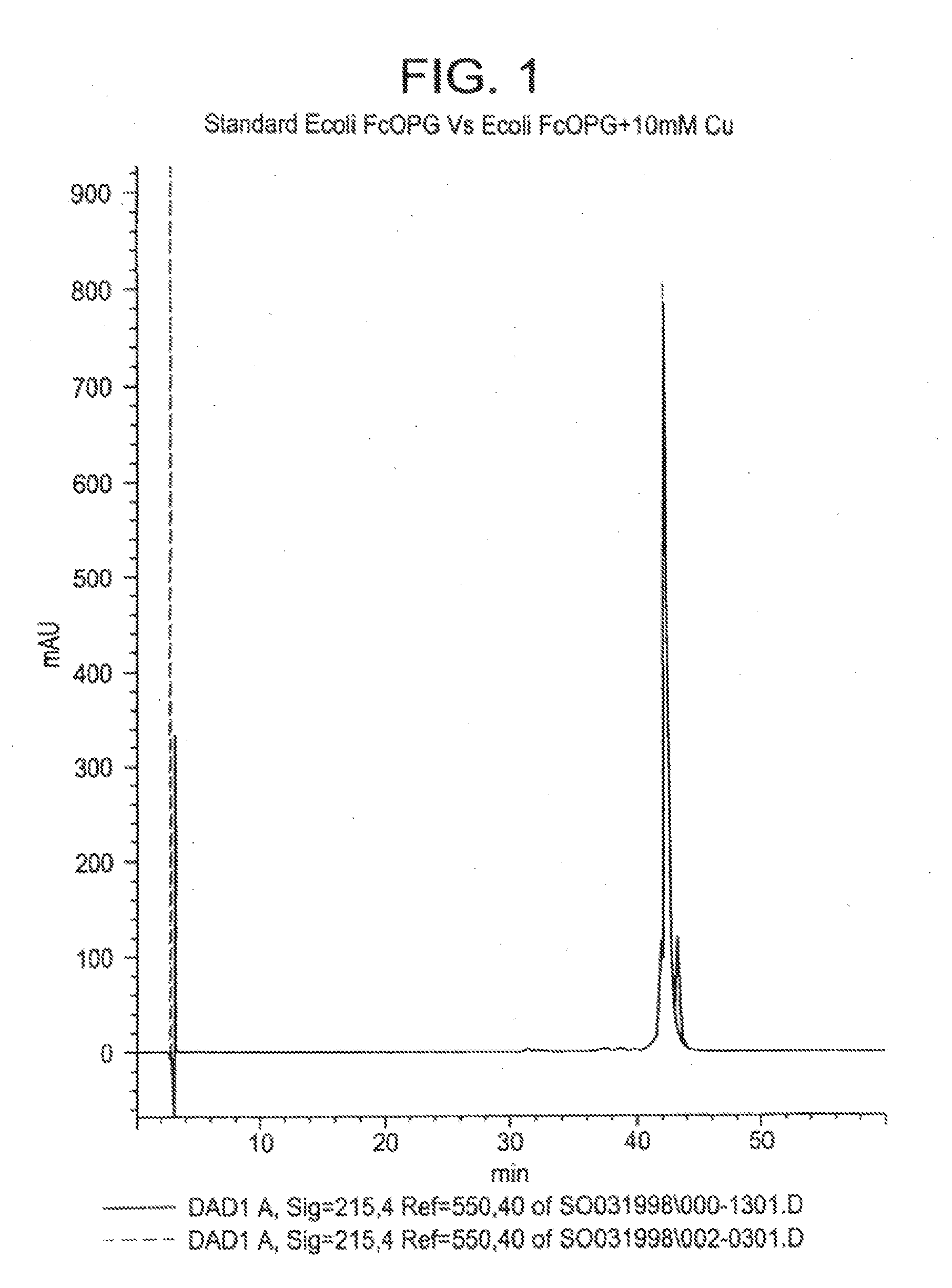 PROCESS FOR CORRECTION OF A DISULFIDE MISFOLD IN Fc MOLECULES