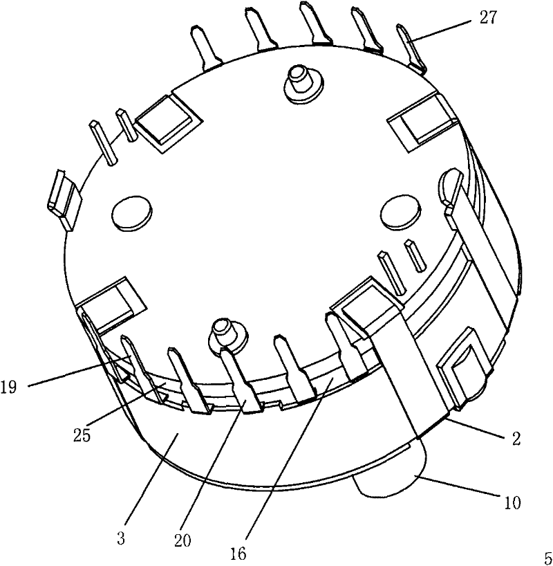 Encoder with eight-direction switch