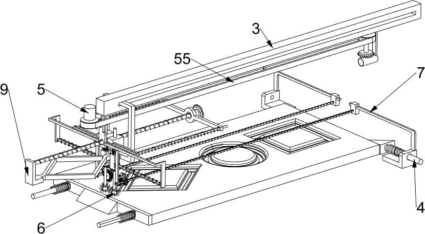 Surface art pattern processing device for furniture wooden door processing