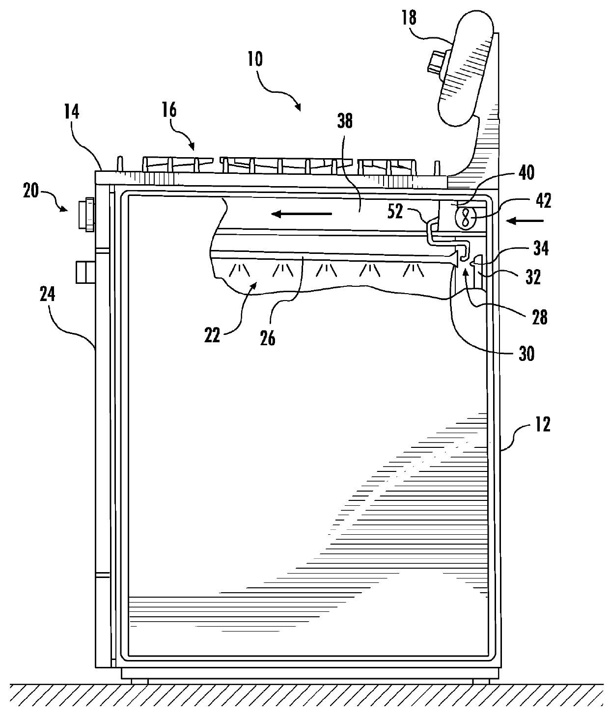 Home appliance with supplemental primary air supply