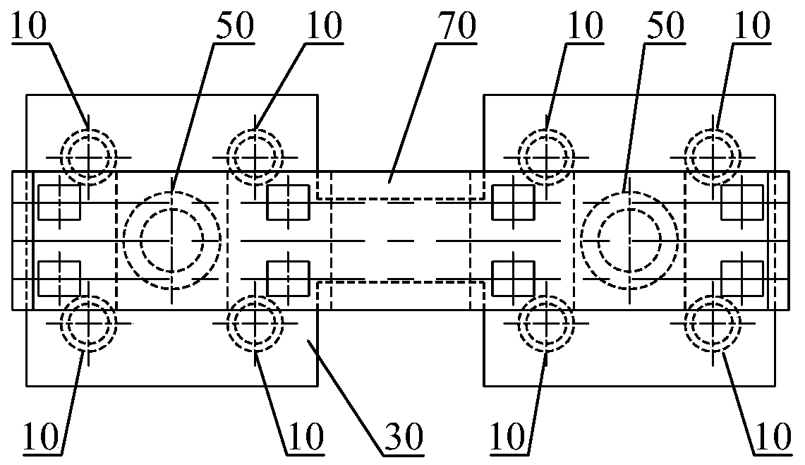 A pipe pier and bearing platform connecting structure and a construction method