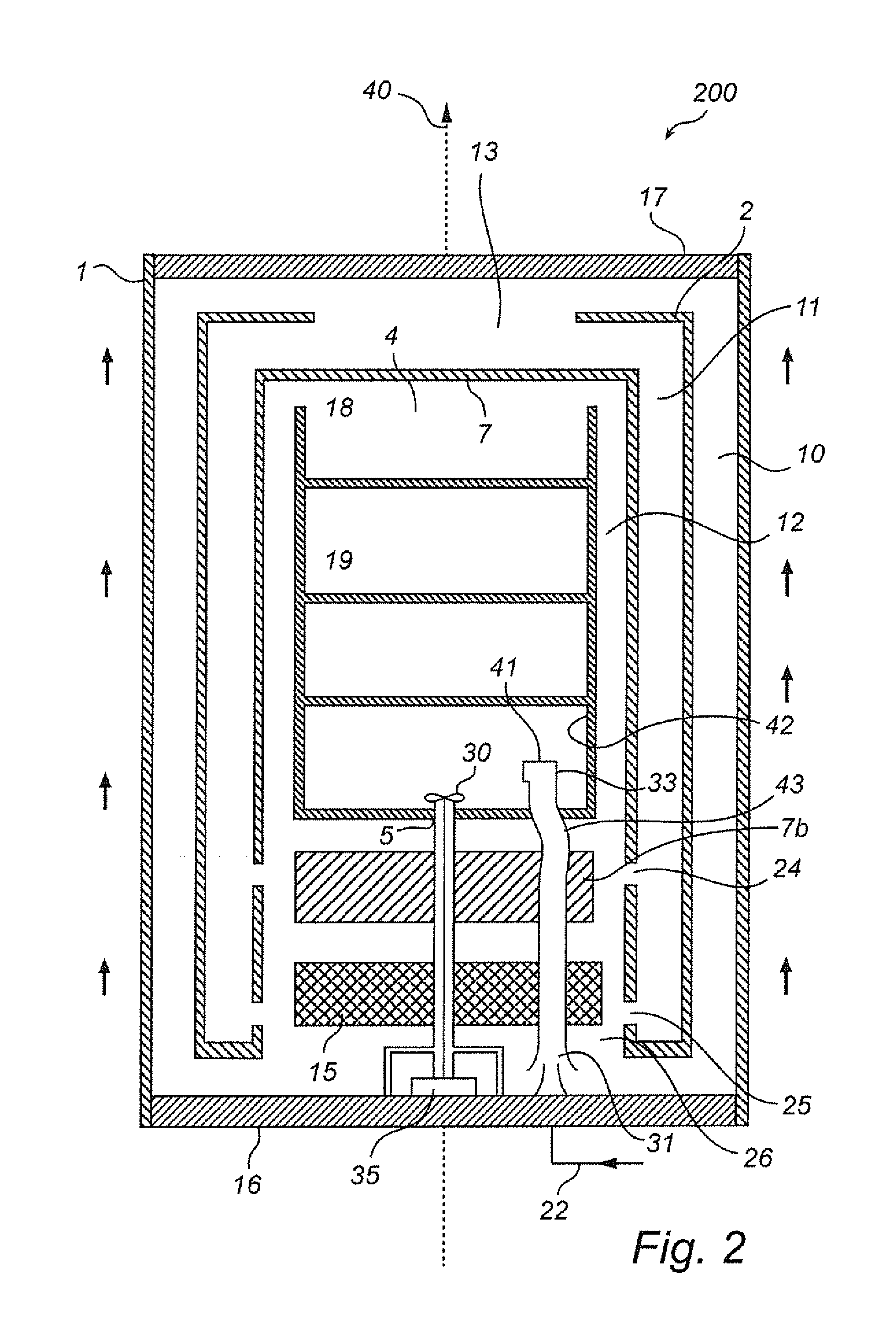 Combined fan and ejector cooling