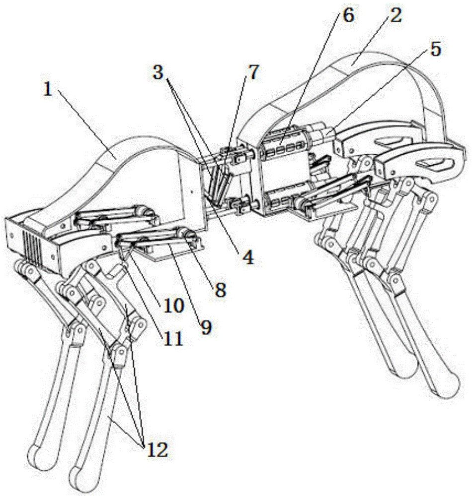 Quadruped robot with parallel waist structure