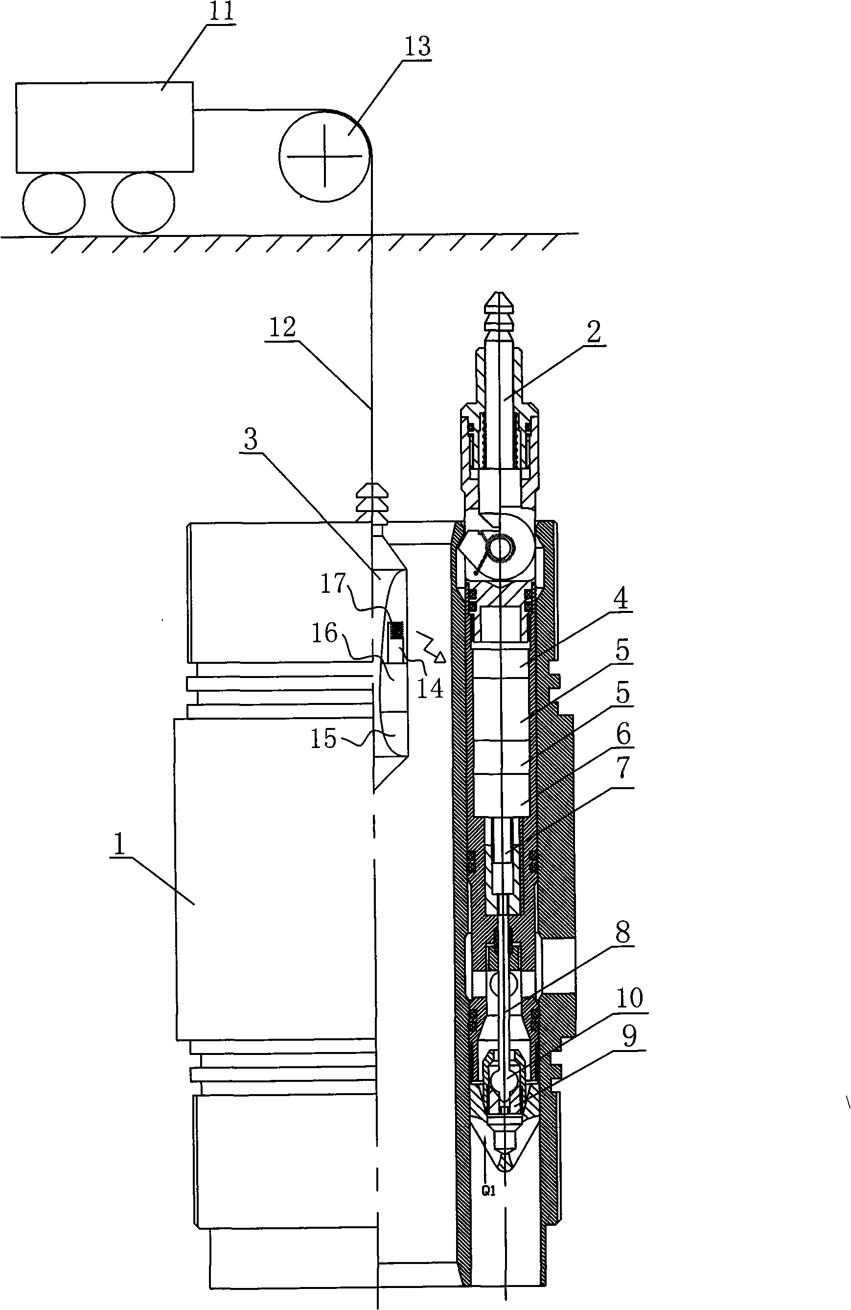 Electromagnetical linearly adjusted flux device for down-hole injection-production