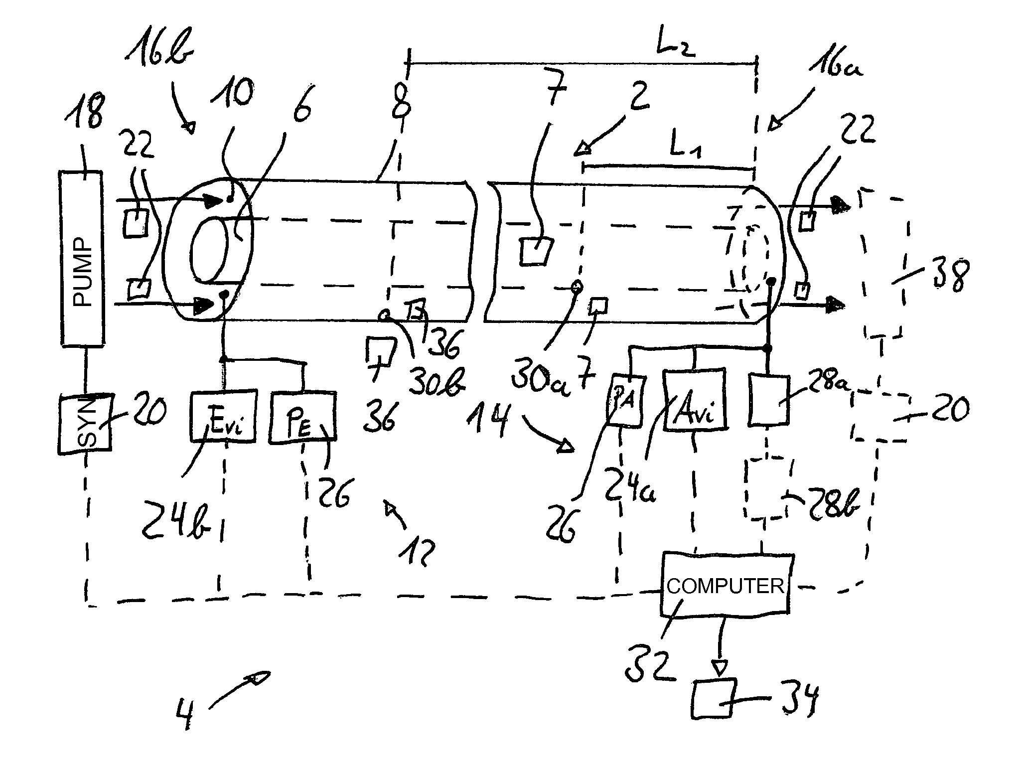 Method and apparatus for detecting a leak in a double pipe