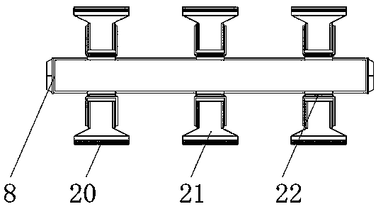 Rhizoma atractylodis processing device capable of achieving pulverizing and drying