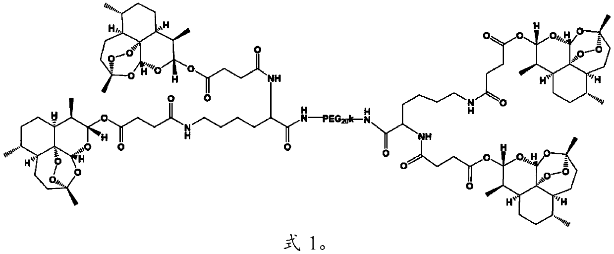 Application of Polyethylene Glycol Artesunate in Preparation of Anti-hepatic Lesion Medicine