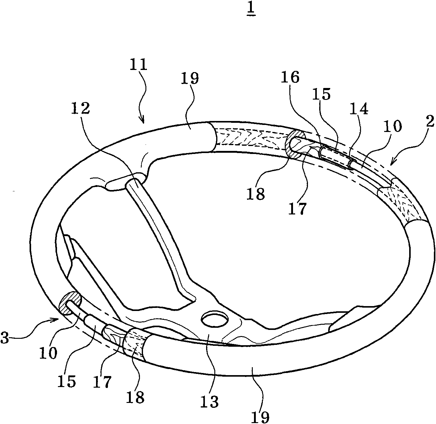 Steering wheel for automobile and method of fabricating the same
