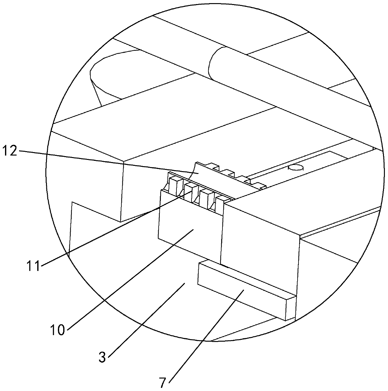 Circulating conveying device of power line correction station