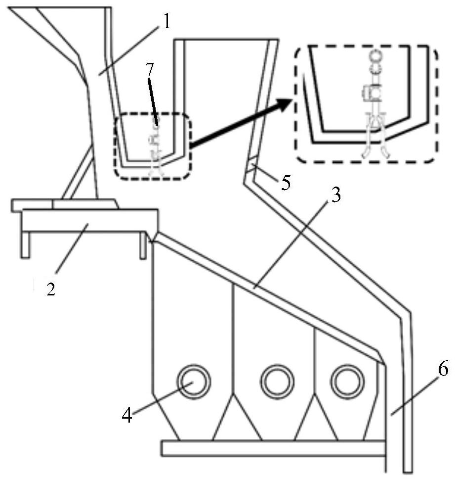 In-pipe sludge cleaning device for sludge distribution on incinerator and garbage incinerator