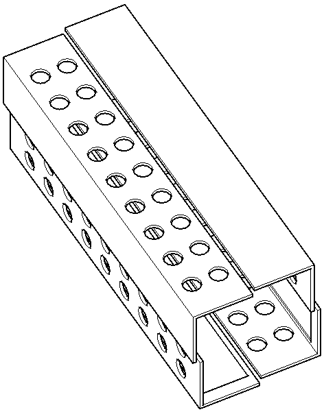 L-shaped closed permanent column template