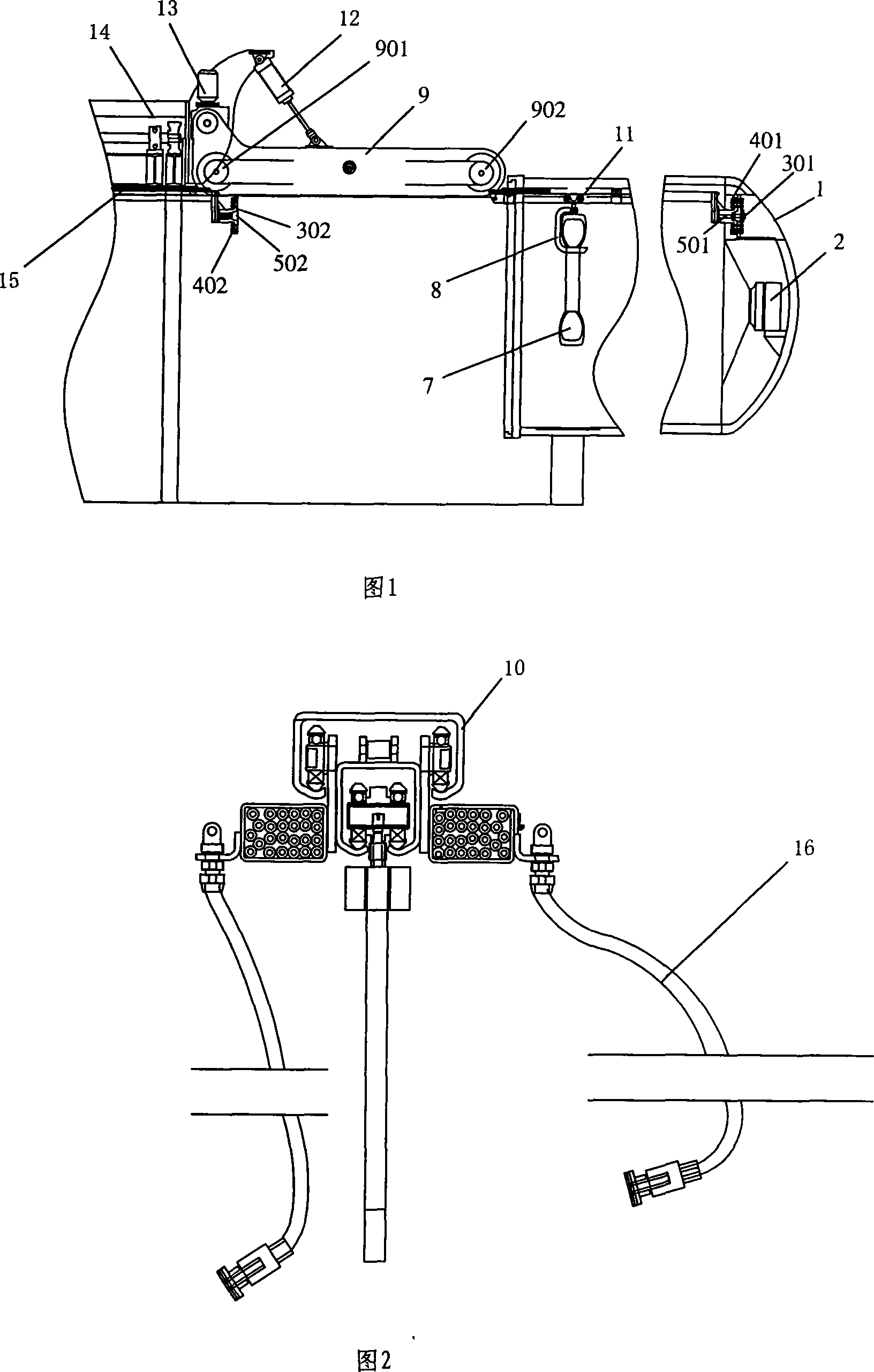 Vulcanizing tank device with novel suspending structure