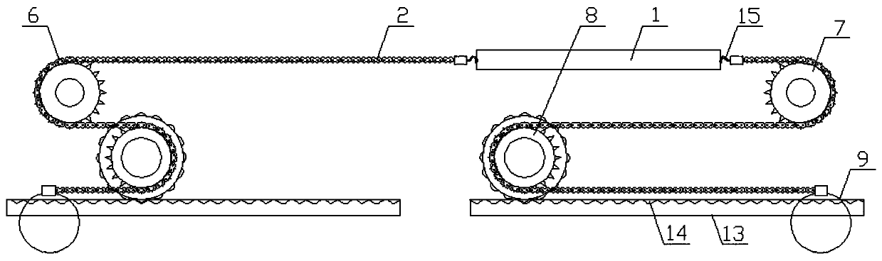 A kind of horizontal moving structure of multi-storey lifting and moving parking equipment