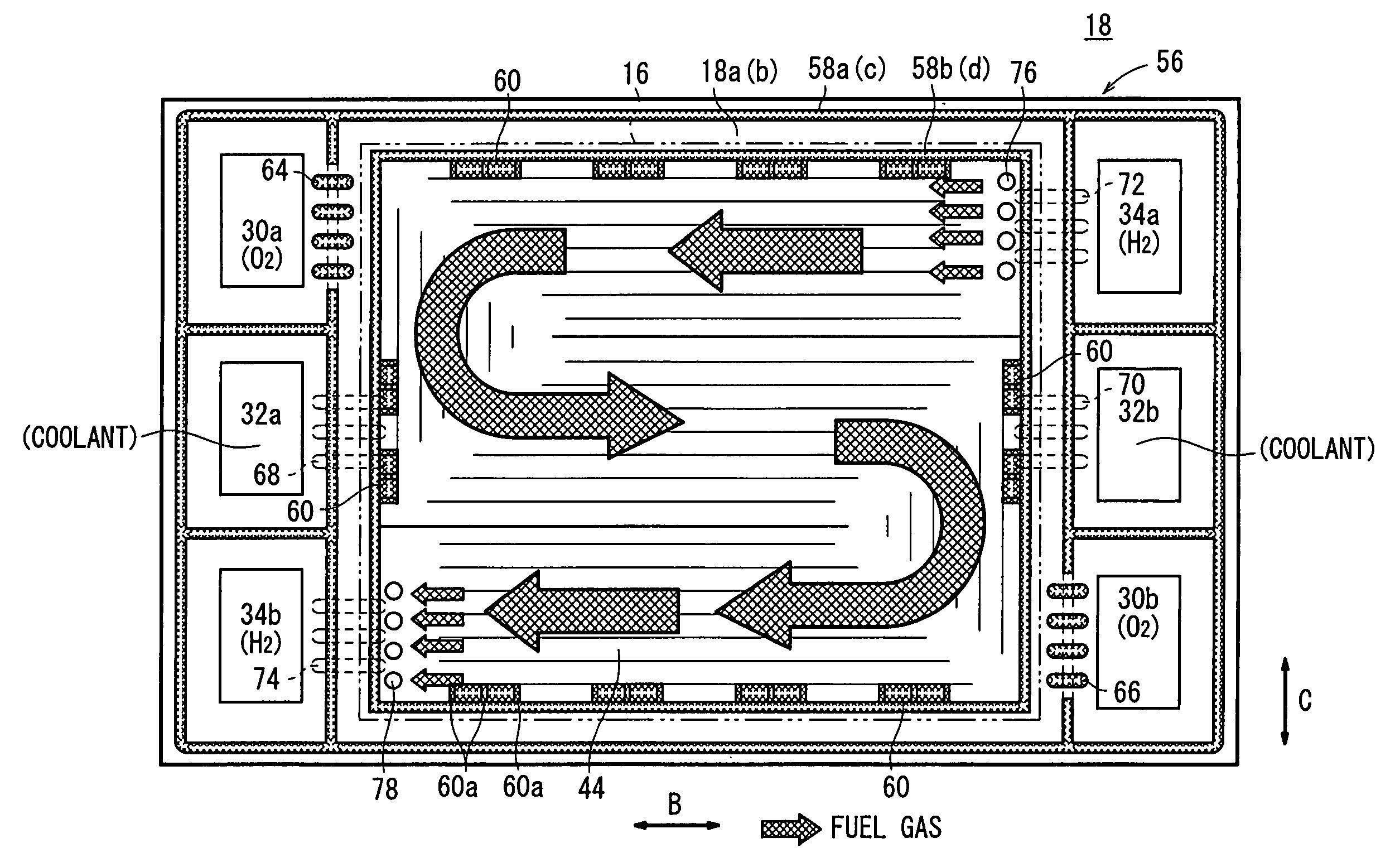 Fuel cell having closure seal