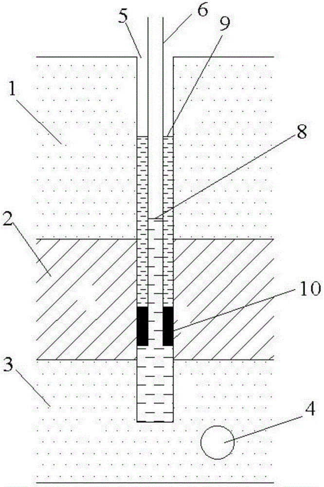 Deep karst leakage passage detection structure and method based on drill rod inner pipe water level