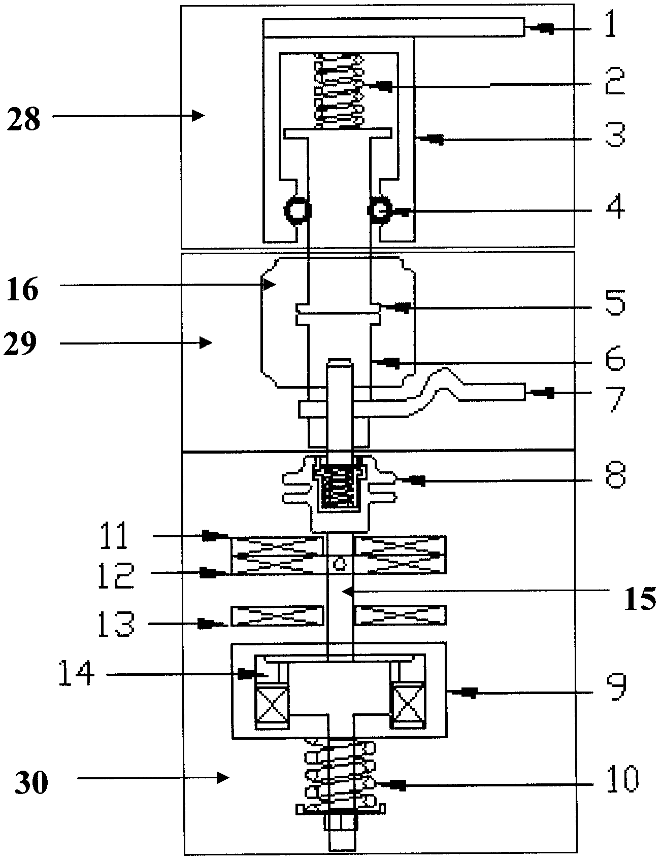 Fast vacuum circuit breaker used for protecting high-power power electronic converter