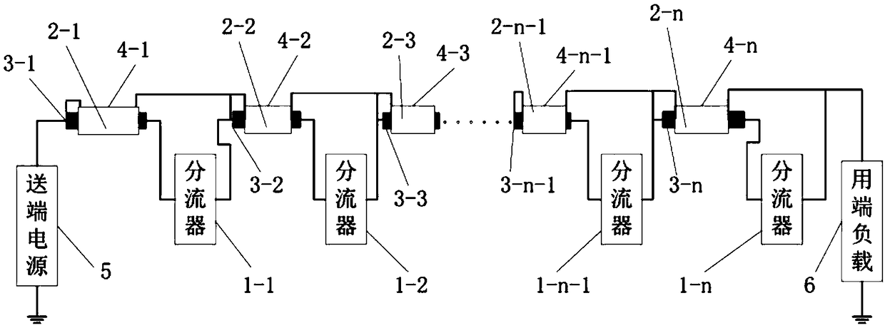 Interline nondestructive single-phase diverter and design method and control method thereof