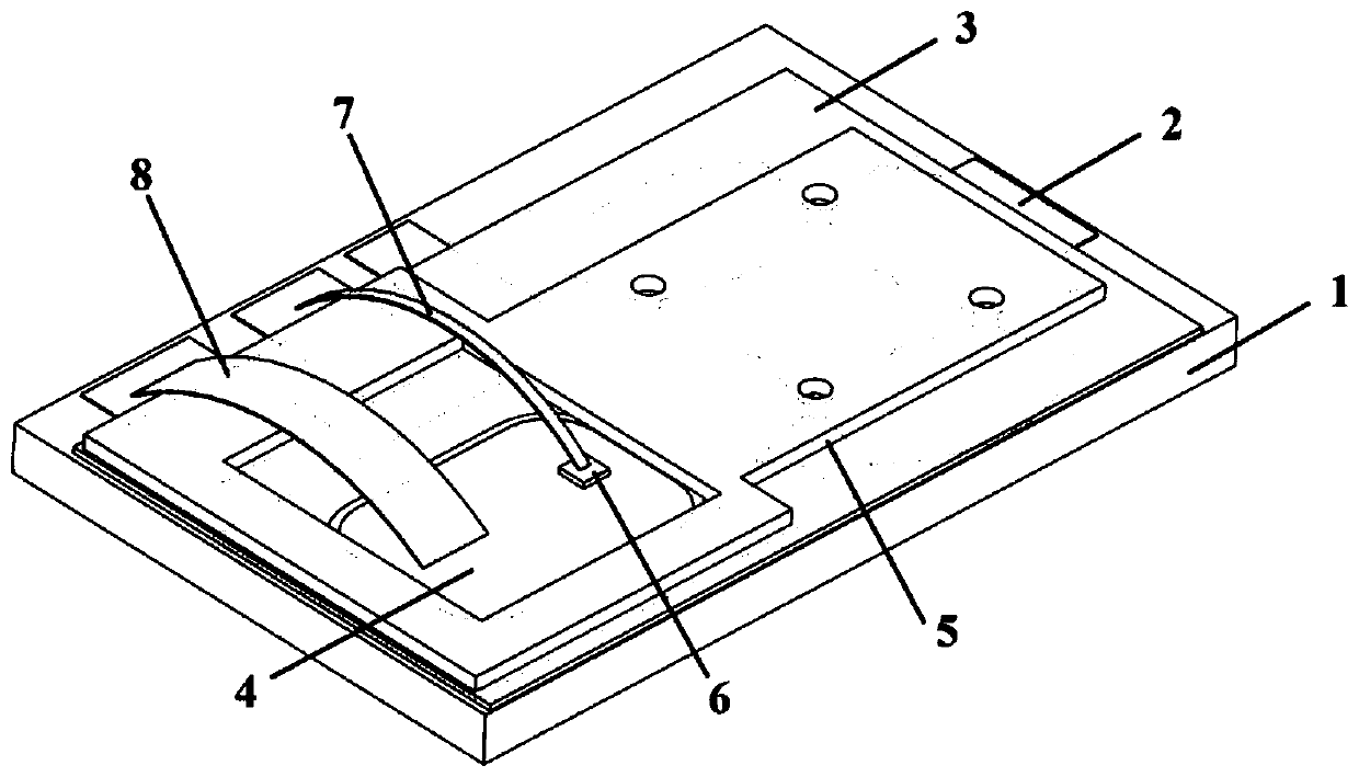 Exploding foil overpressure chip integrating one-shot switch, and detonating device thereof