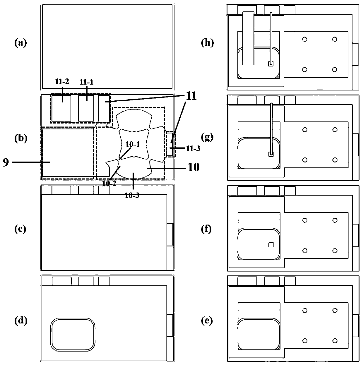 Exploding foil overpressure chip integrating one-shot switch, and detonating device thereof