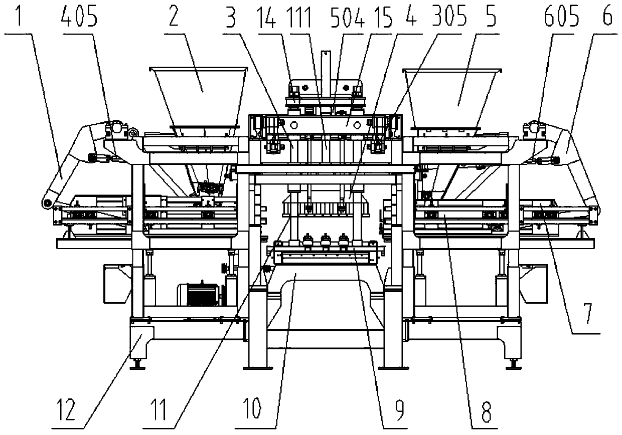 Hydraulic control system of building block forming machine