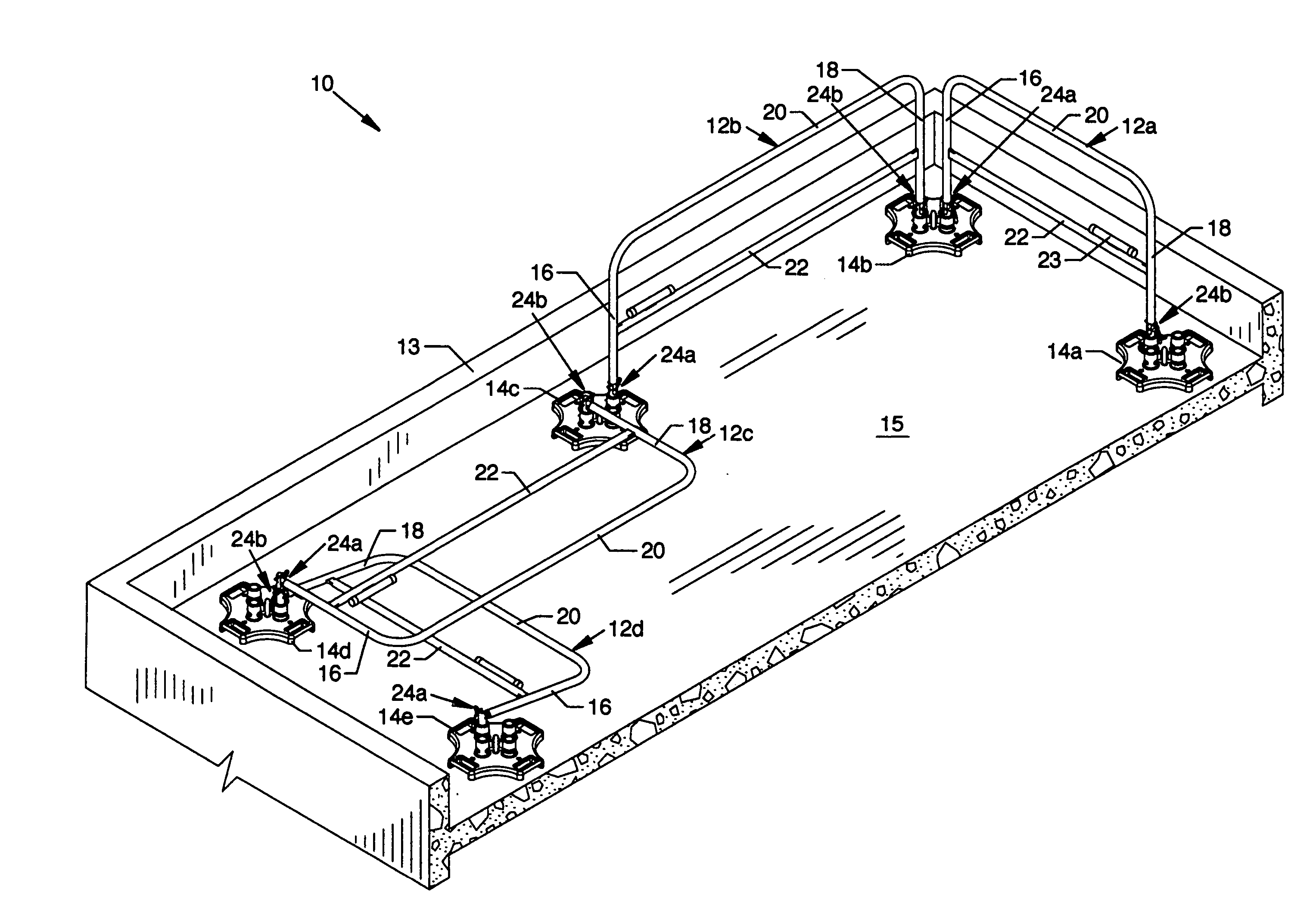 Collapsible safety rail system