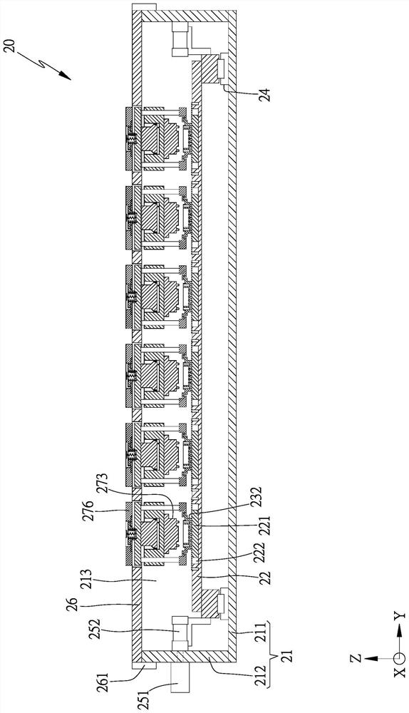 Modularized testing device and testing equipment applied by modularized testing device