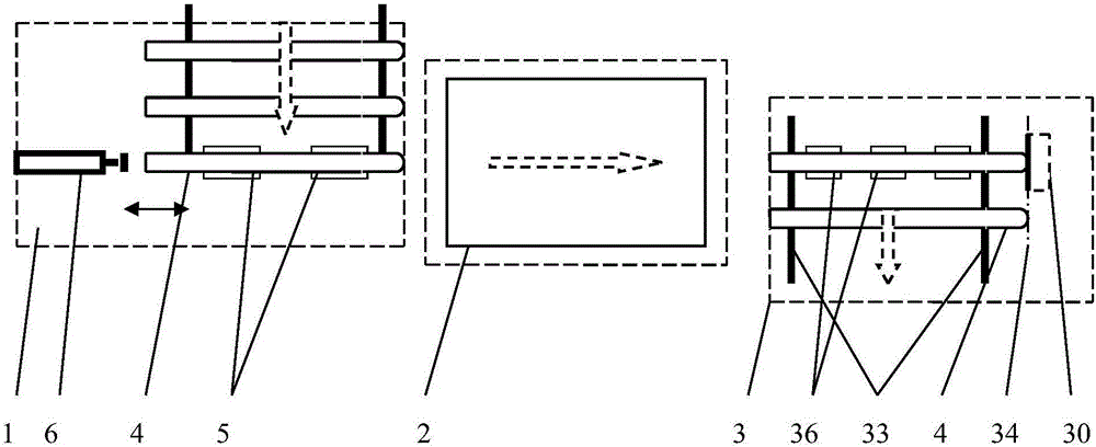 Discharge device of glass tube cleaning machine